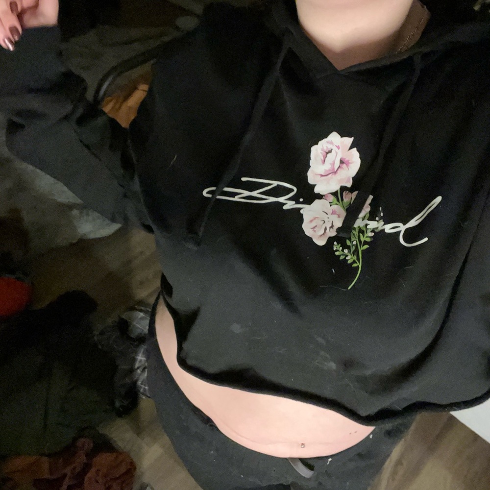 Diamond cropped hoodie